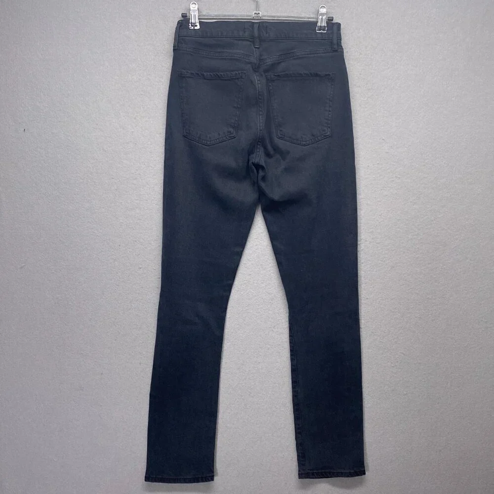 AGOLDE Jeans Womens 24 Black Toni Mid Rise Straight Organic Cotton Blend